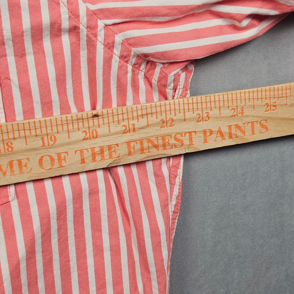 Hollister Button Up Shirt Mens XL Pink White Striped Pocket‎ Preppy Beach Y2K - Picture 5 of 8